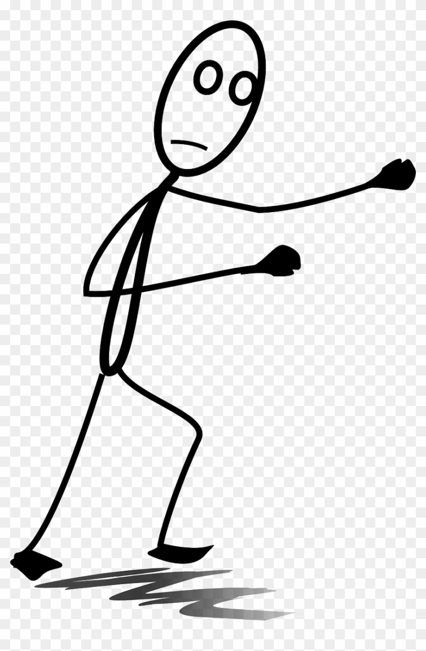 Your Only Option Is To Run At Him With Your Fists - Stick Figure Transparent Background #1397601