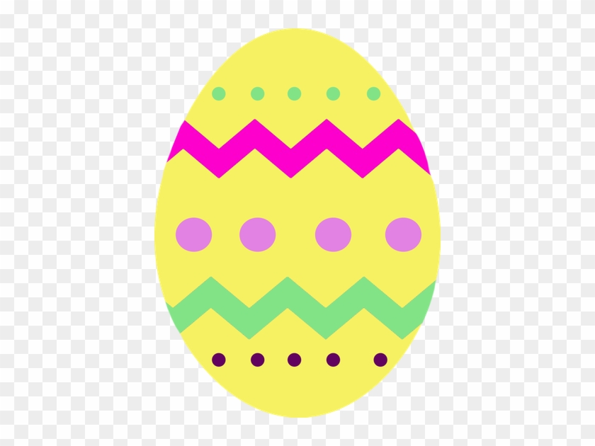 Easter, Egg, Yellow, Chevron - Yellow Easter Egg #1397670