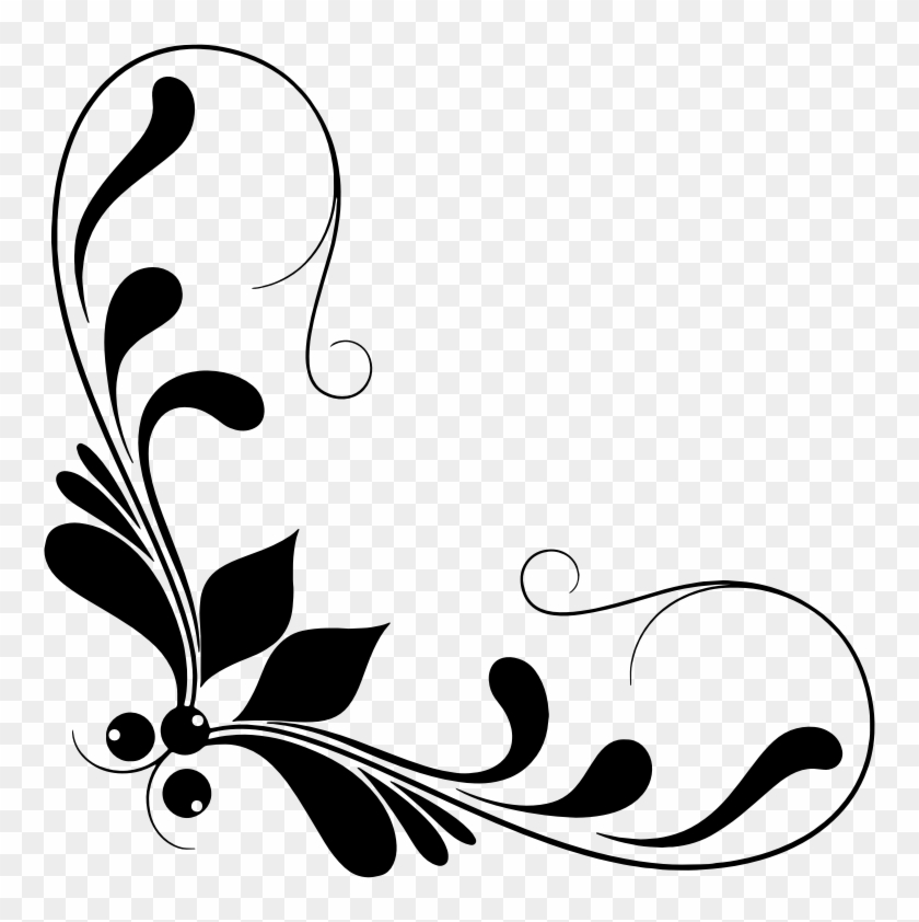 Black Decorative Scissors Clipart - Graphic Design Elements Png #1397832