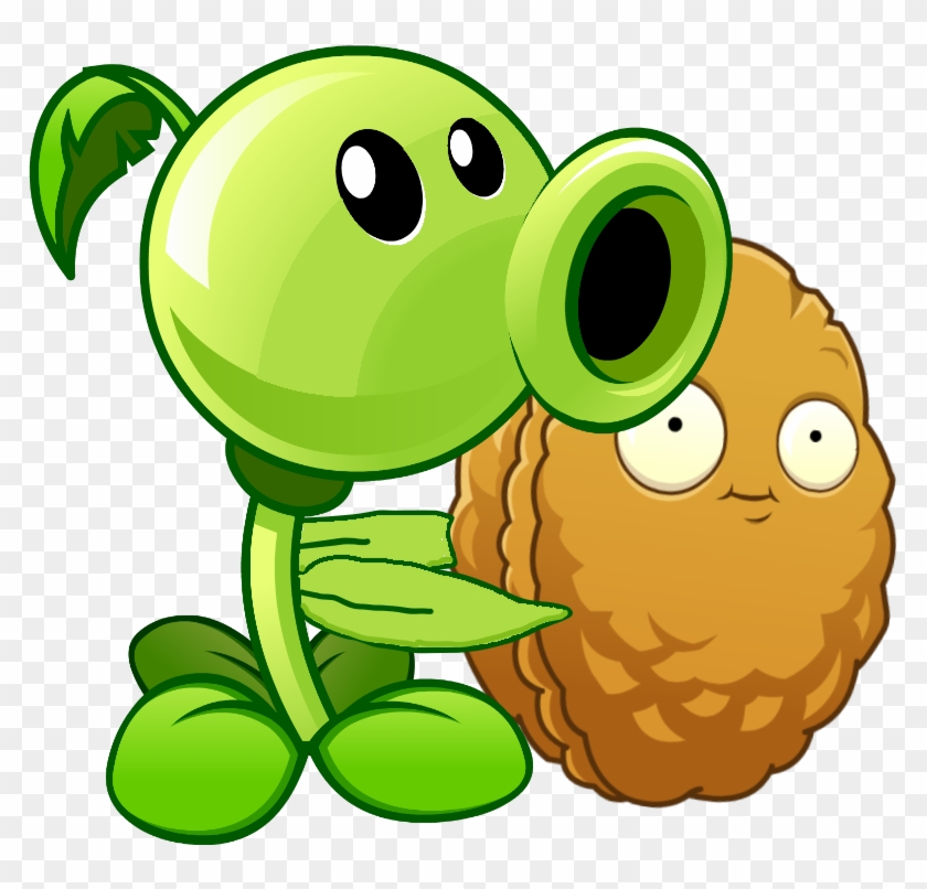 Nut And Peashooter Plants Vs Zombies Character - Plants Vs Zombies Pea #1397952