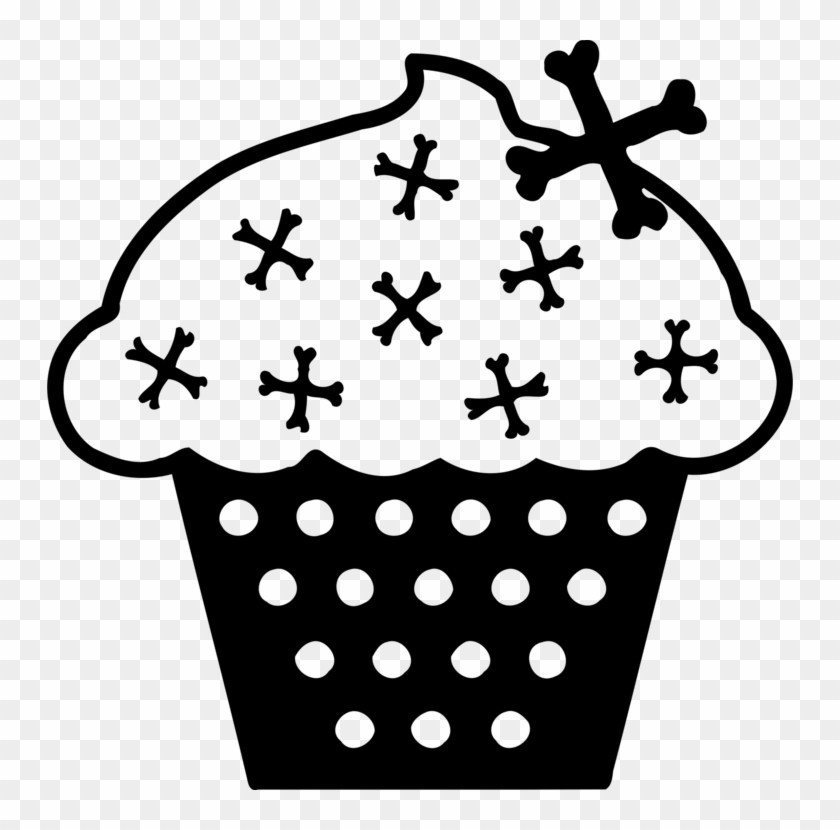 Frosting & Icing Birthday Cake Cupcake Swiss Roll Torte - Cupcake Black Clipart #1397995