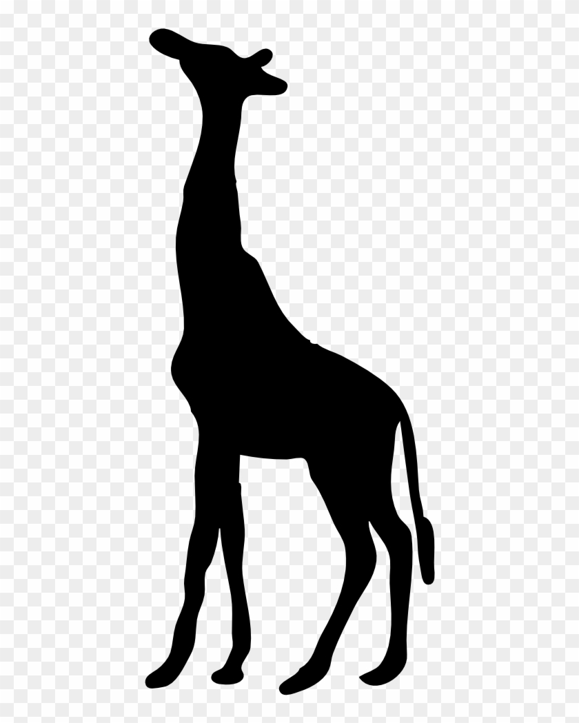 Outline Giraffe Clipart - Giraffe Clipart Black #1398193