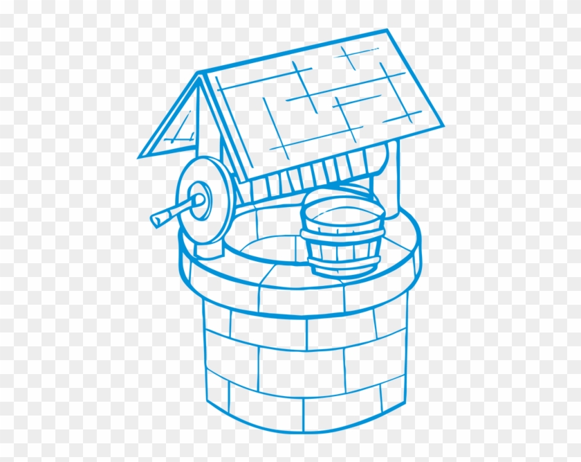 Digging Of 471 Water Well In - Well Black And White Clipart #1398270