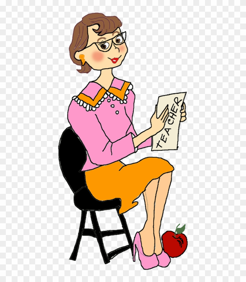 Teacher And Student Relationship Clipart 5 Of - Teacher Sitting In Chair Clip Art #1398709