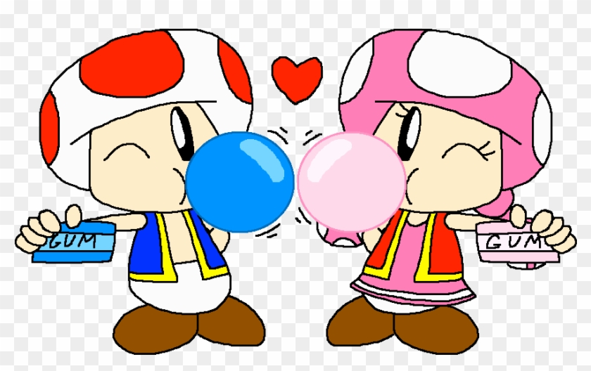Toad And Toadette Got Bazooka Bubble Gum By Pokegirlrules - Bazooka #1398734