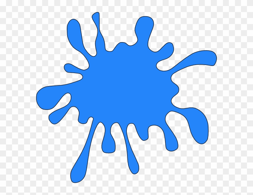 Blue Splat Clip Art At Clker - Red Paint Splatter Clipart #1398741