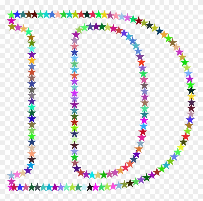 Letter Alphabet Computer Icons Cursive D - Rainbow Star Letter D Mugs #1398890