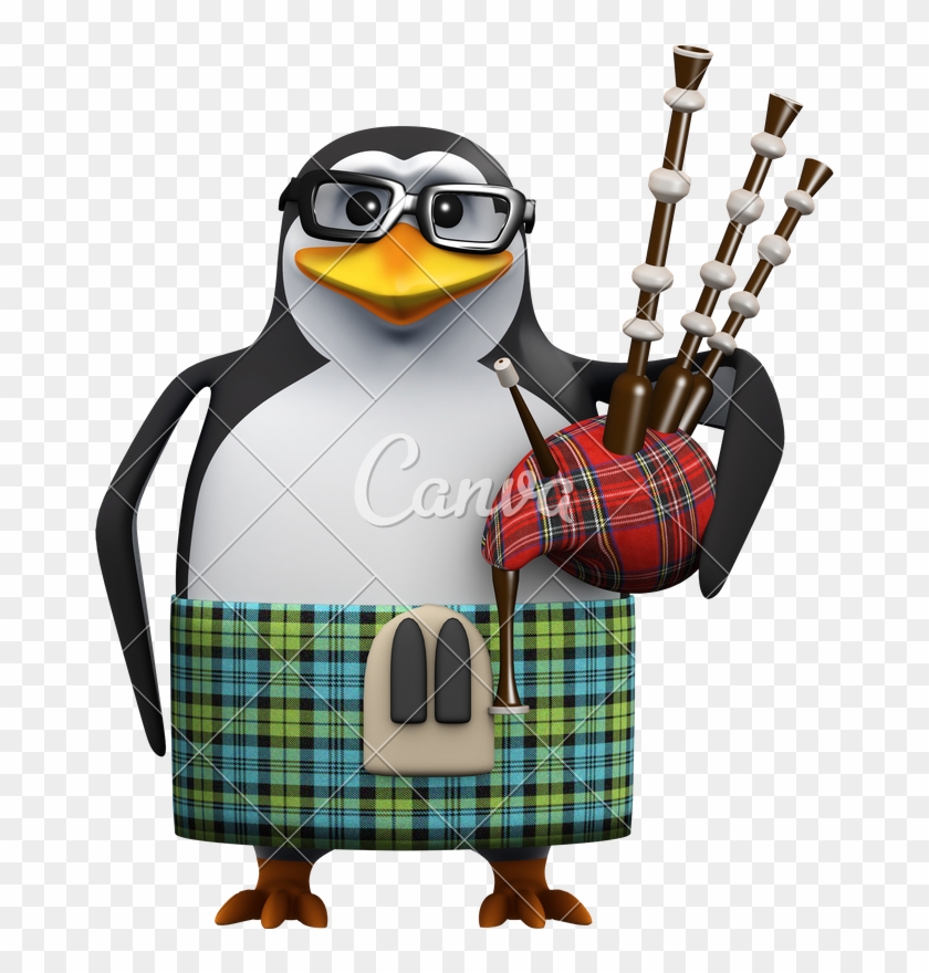3d Scottish Penguin With Bagpipes - Penguins Of Madagascar Create Meme #1398936