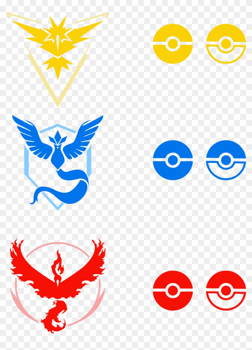 Collection Of Free Pokemon Vector Character - Pokemon Go Team Contribution #1398982