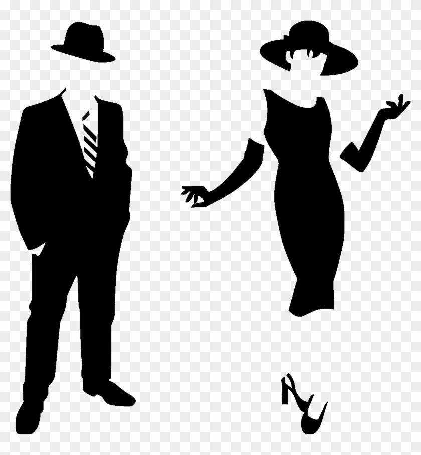 Hollywood Clipart Silhouette - Silhouette Homme Et Femme #1399109