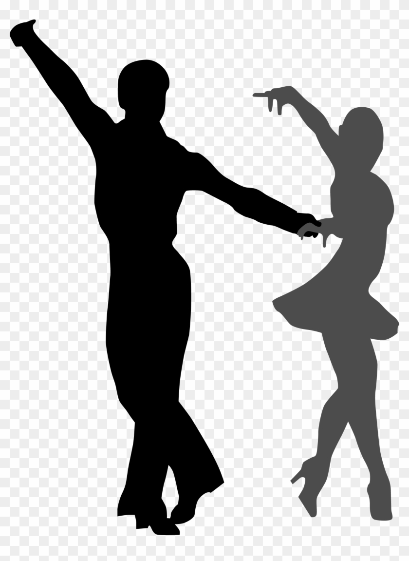 Ballroom Dance Dancing Material For Men And - Dancing Couple Silhouette #1399120