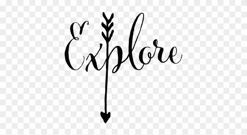 Explore Arrow Wall Decal - Explore Quotes Black And White #1399253