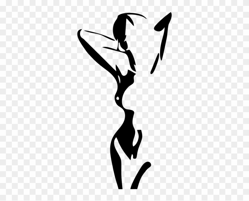 Sexy Woman Sticker - Silhouette #1399343