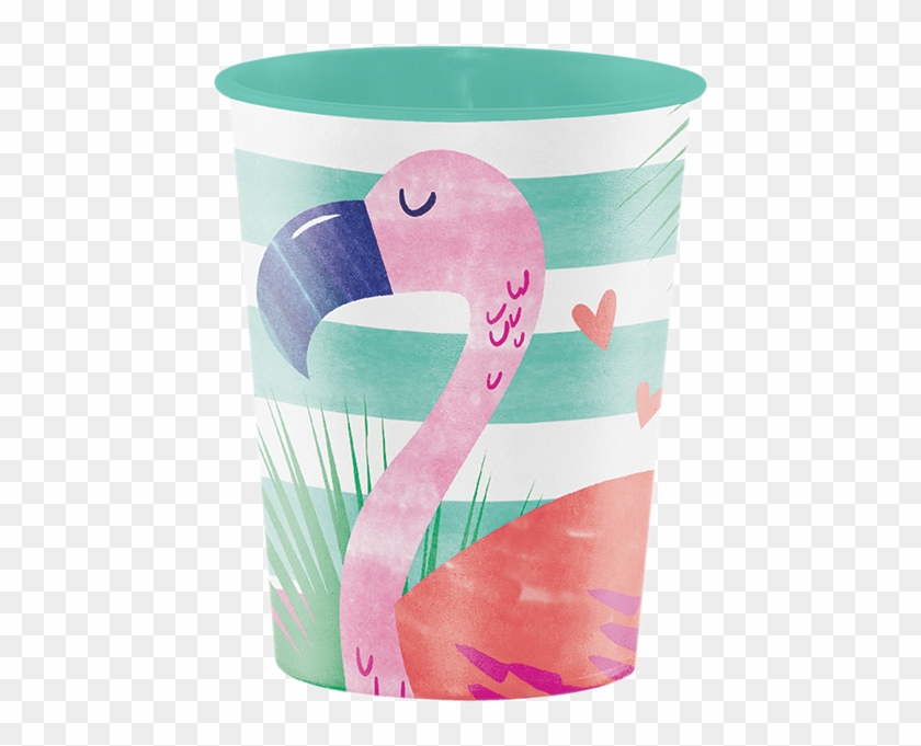 Flamingo 16 Oz Hard Plastic Keepsake Cup - Copo De Flamingo De Plastico #1399461