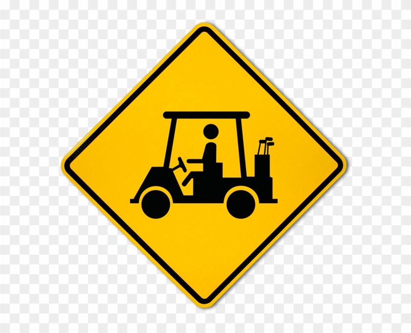 Golf Cart Crossing Sign - Golf Cart Sign #1399572
