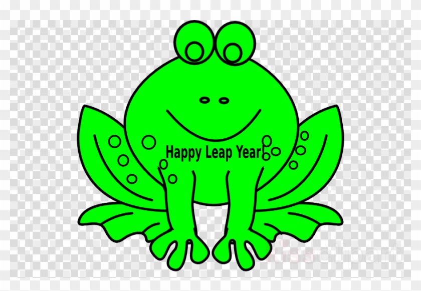 Green Frog Cartoon Clipart Tree Frog Amphibians - Leap Year Clip Art #1399628