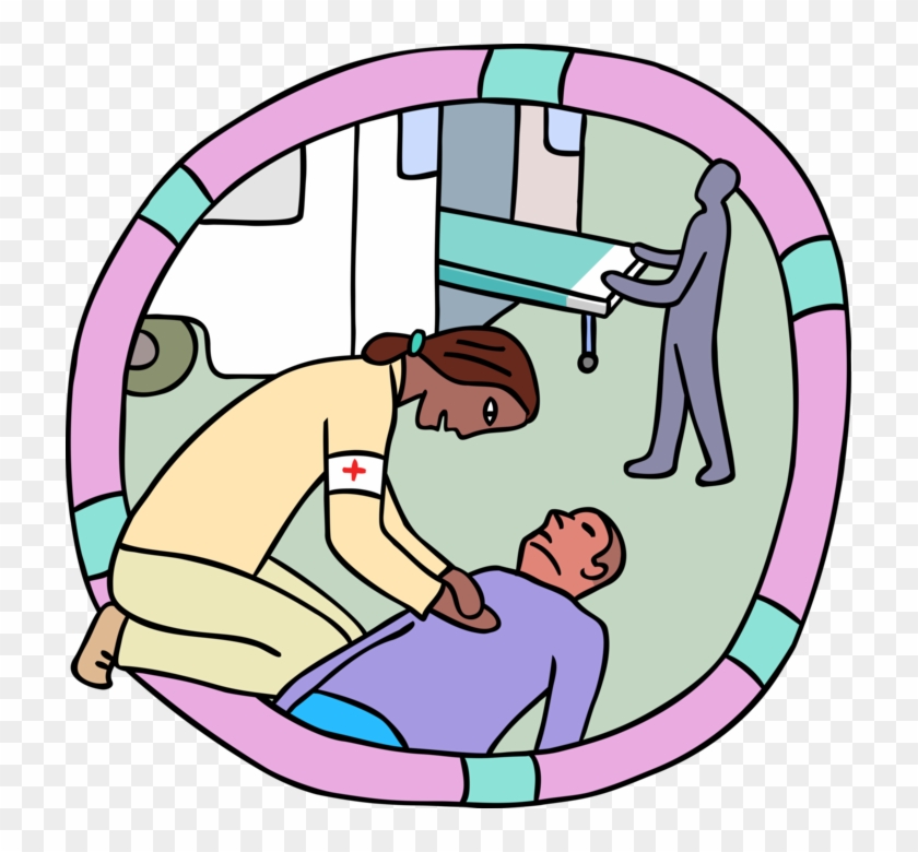 Vector Illustration Of Patient Receives Cardiopulmonary - Cardiopulmonary Resuscitation #1400121