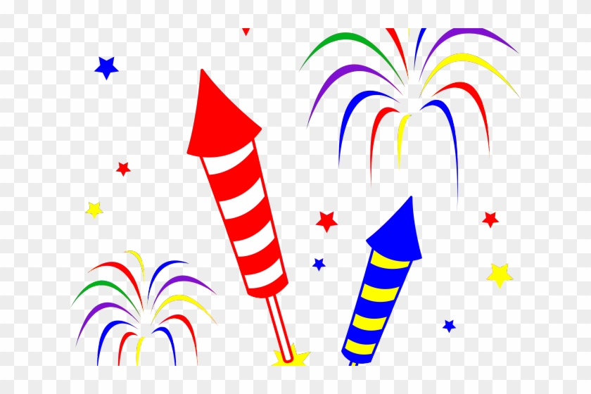 Rocket Clipart Firecracker - Free Clip Art Cartoon Fireworks #1400275