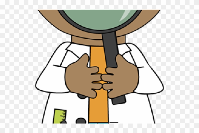 Glass Clipart Student - Scientist Using Magnifying Glass #1400389