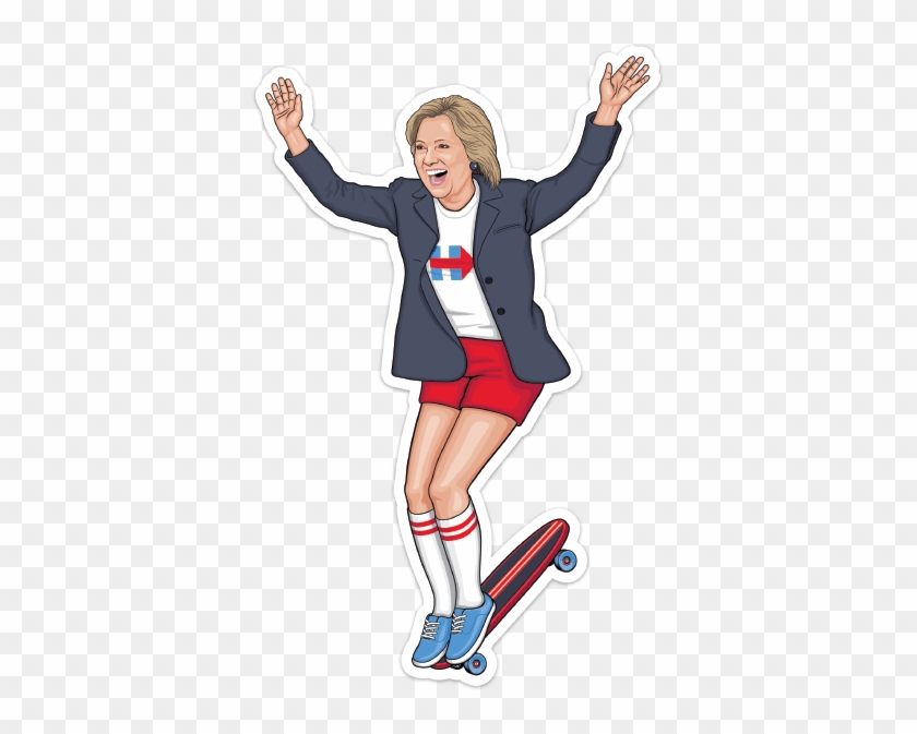 Hillary Hangs Ten Stickers - Cactus #1400446