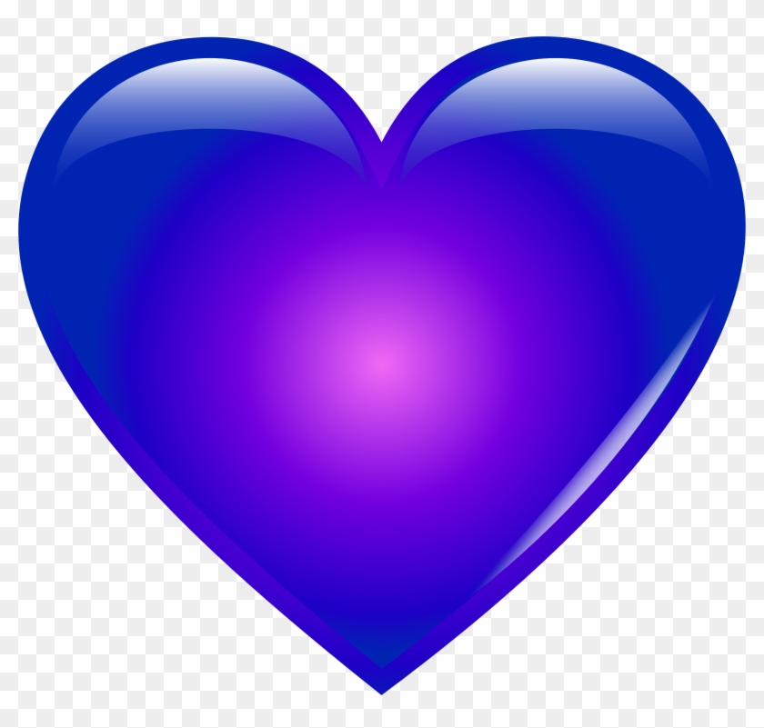 Png Royalty Free Download Heart Big Image Png - Purple And Blue Heart #1400451