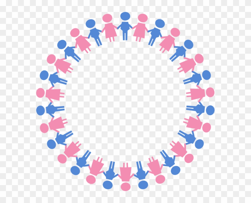 Gender Gap - People Holding Hands In Circle Clipart #1400571