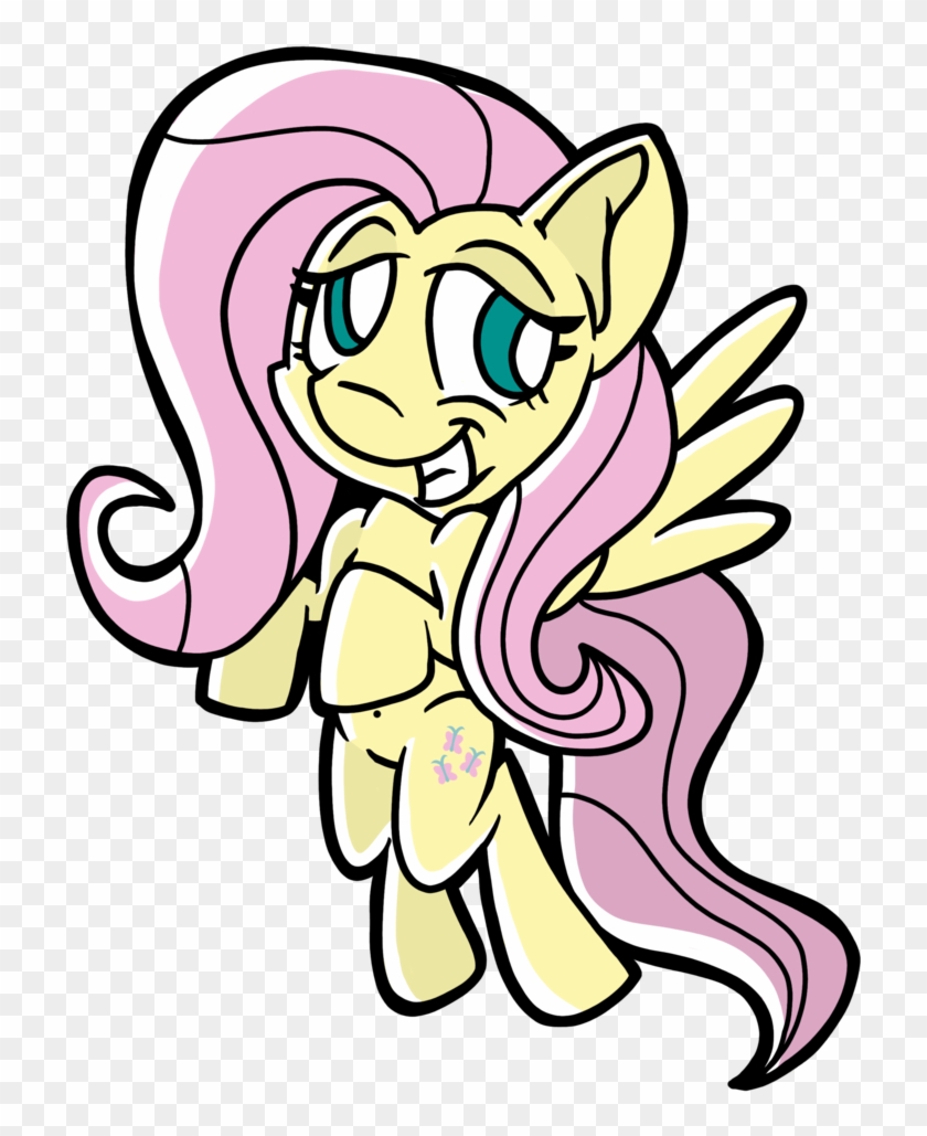 Fillerartist, Belly Button, Fluttershy, Flying, Grin, - Cartoon #1400651