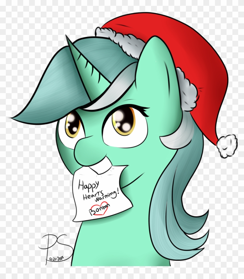 Lyres-art, Bust, Grin, Happy Hearth's Warming, Hat, - Cartoon #1400663