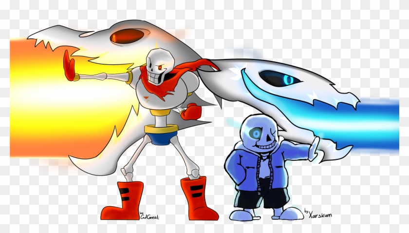 Jpg Freeuse Download Sans And Papyrus Gaster Blaster - Draw Sans Gaster