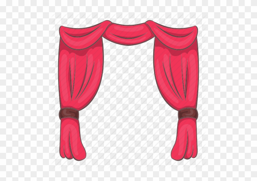 Curtain Cartoon Clipart Theater Drapes And Stage Curtains - Cartoon Stage Curtain #1400888