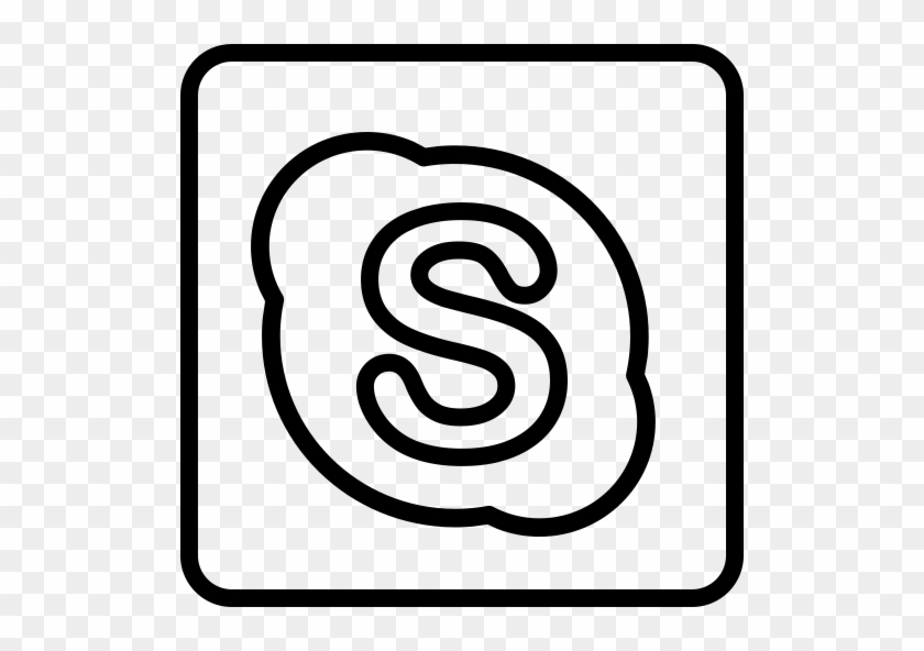 Skype Clipart Voip - Skype Outline Icon #1400912