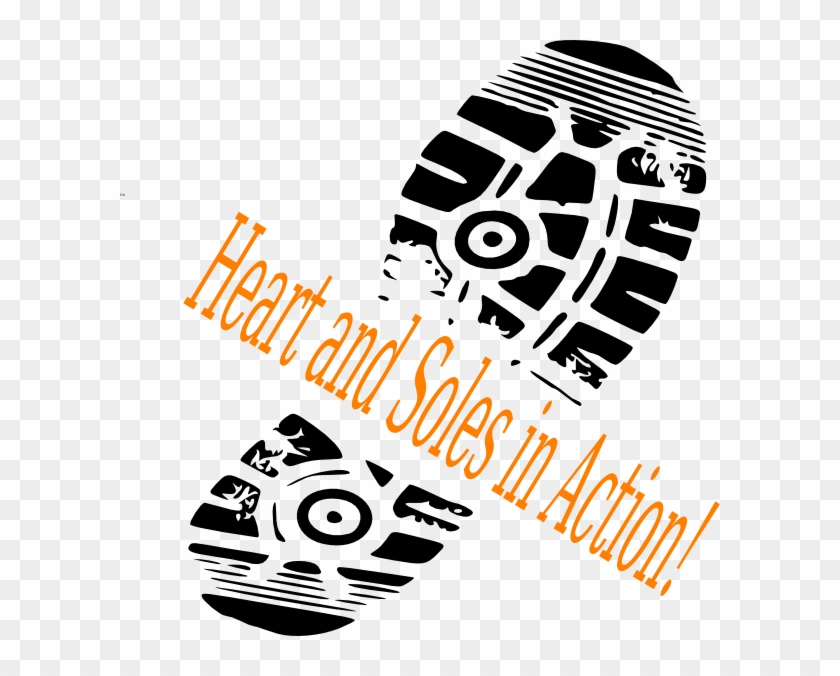 Running Shoe Print-h&s Clip Art At Clker - Cross Country Shoes Clipart #1401089
