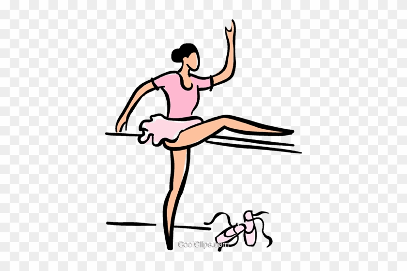 Ballerina Stretching Royalty Free Vector Clip Art Illustration - Clip Art #1401207