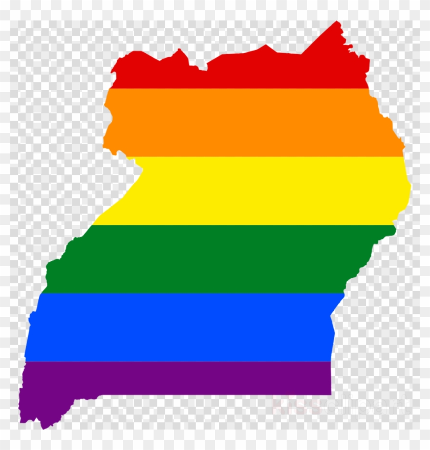 Uganda Map Vector Clipart Flag Of Uganda - Purple Heart Emoji Png #1401405