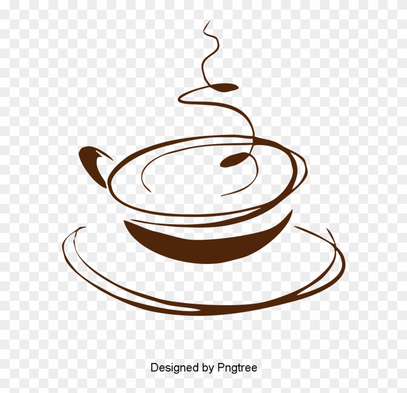 Vector Coffee Cup Brown Stripes, Brown Stripes, Mug, - Coffee Cup #1401527