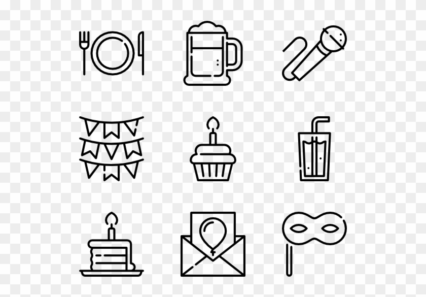 Party Icons Free Birthday Clipart Transparent - Family Icon Png #1401590
