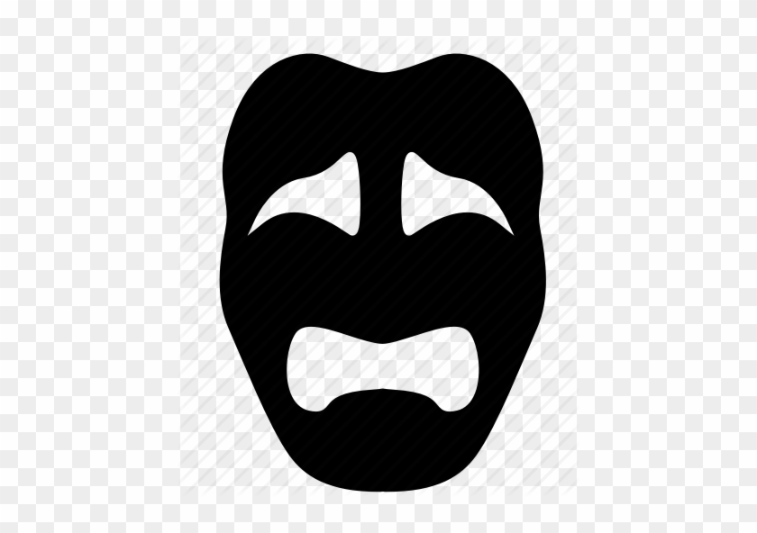 Sad Theater Mask Png Clipart Mask Theatre Clip Art - Drama Sad Face Mask #1401658