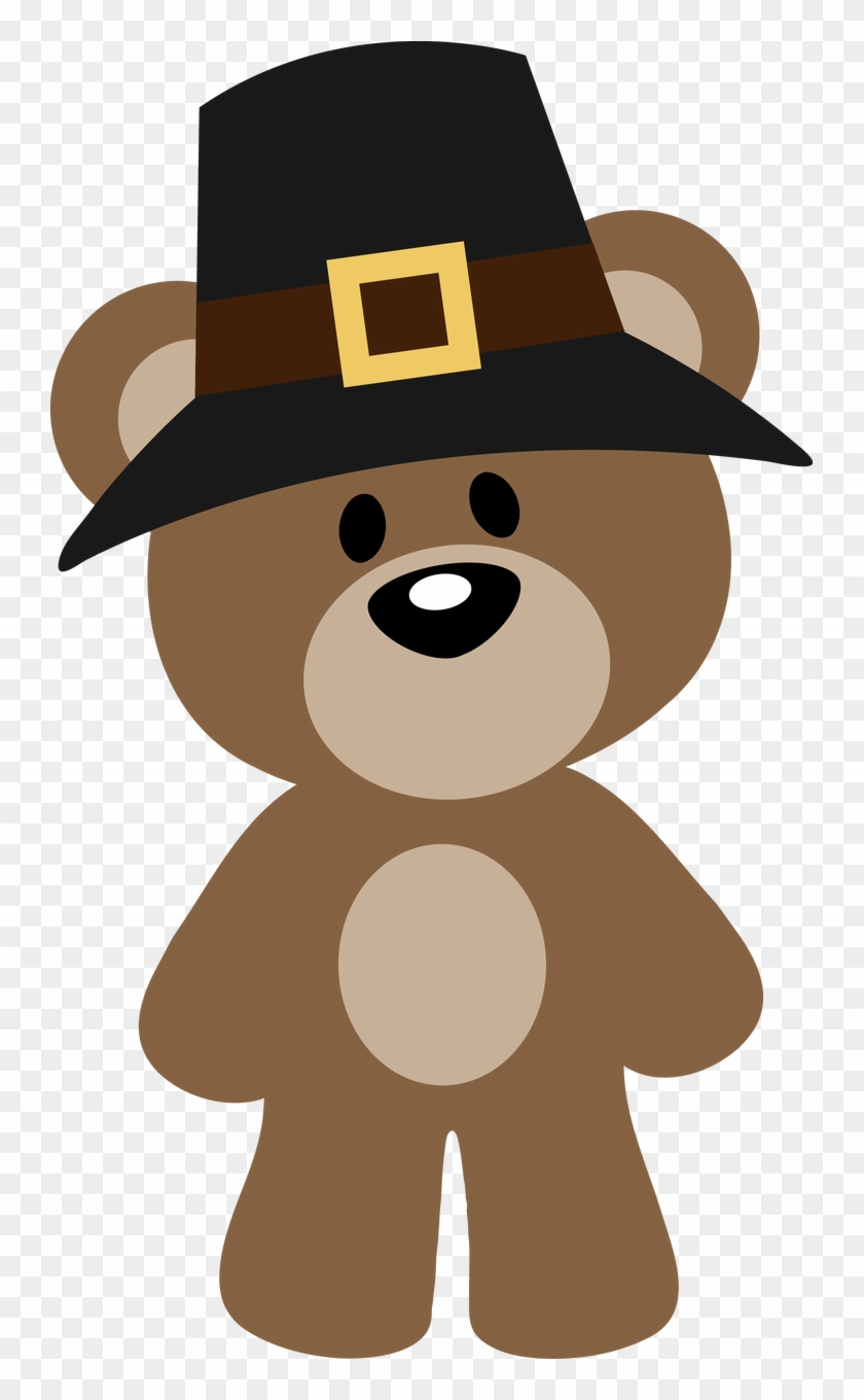 Pilgrim Bear, $0 - Cartoon Thanksgiving Teddy Bear #1401719