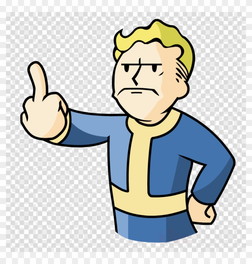 Vault Boy Middle Finger Clipart Middle Finger The Vault - Fallout 4 Middle Finger #1401869