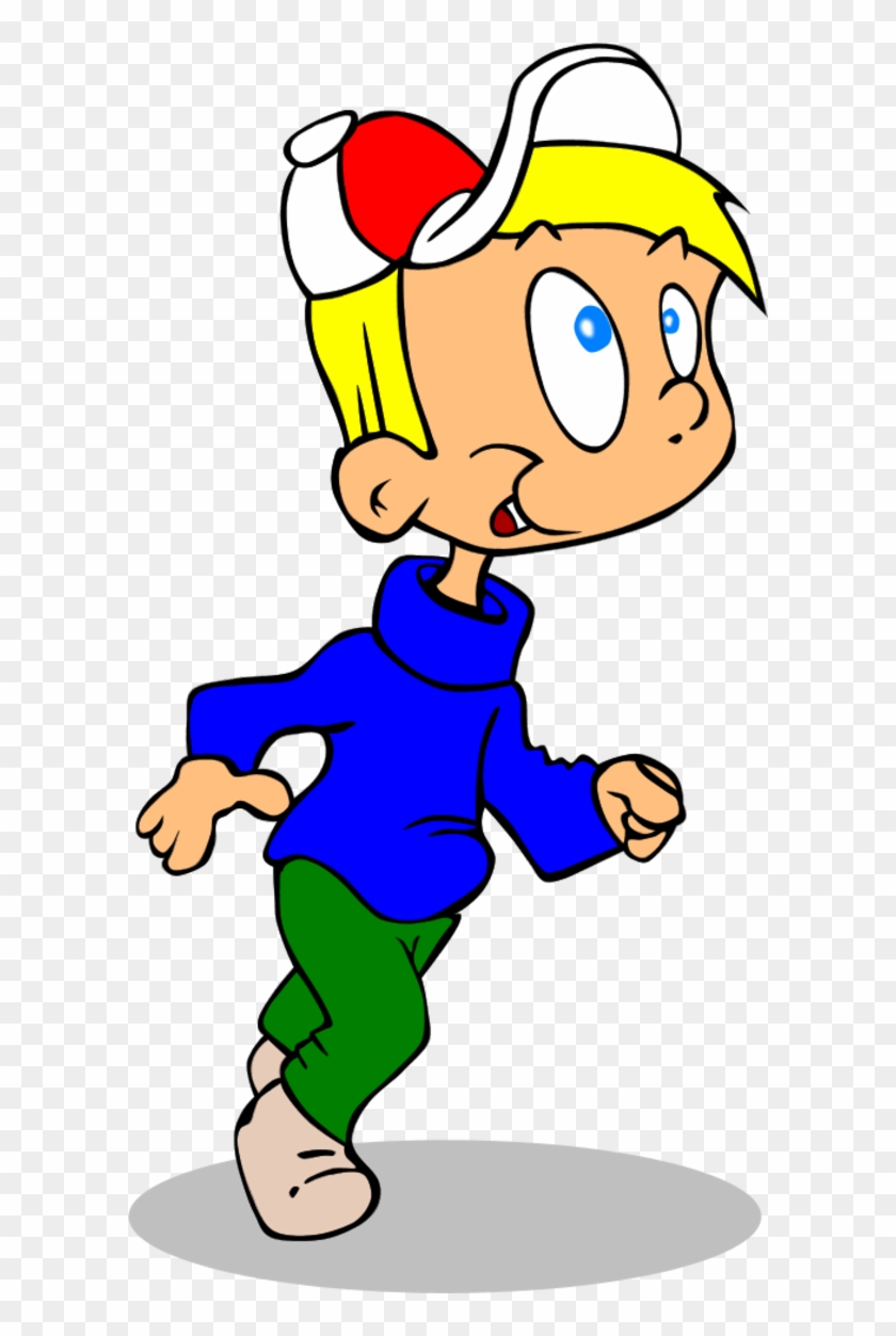 Boy Running Vector Clip Art Cliparting For Running - Cartoon Boy Running #1401870