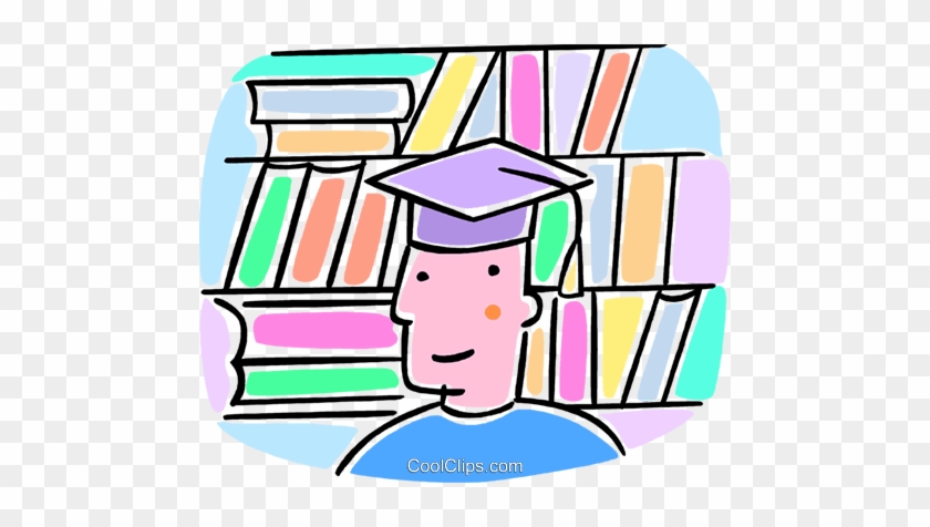 Student With A Graduation Cap Royalty Free Vector Clip - Library #1401948