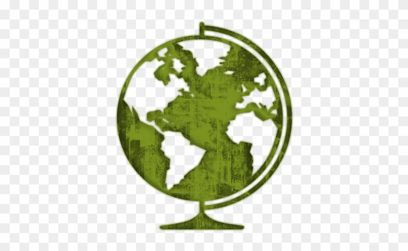 Grunge Clipart Globe - Vector Image World Map #1401956