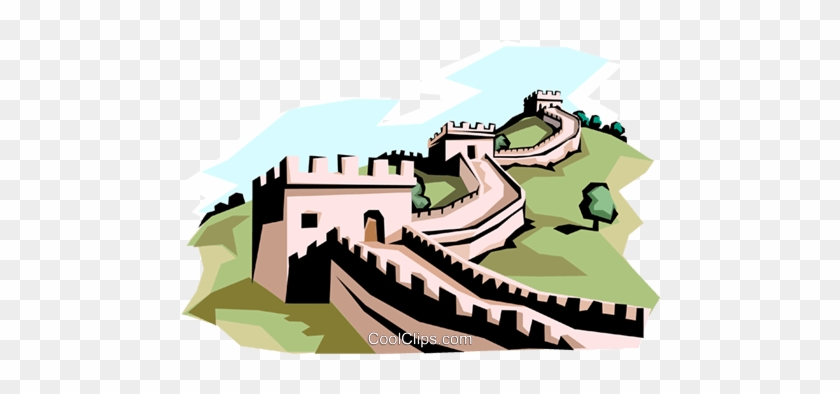 The Great Wall Of China Royalty Free Vector Clip Art - Great Wall Of China Vector #1401990