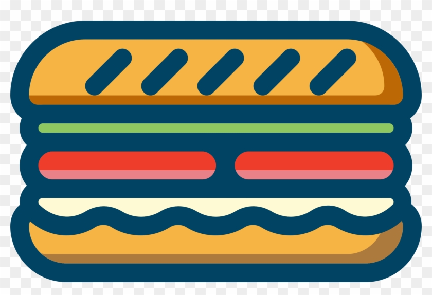 Submarine Sandwich Hamburger Butterbrot Italian Sandwich - Hoagie Clip Art #1402002