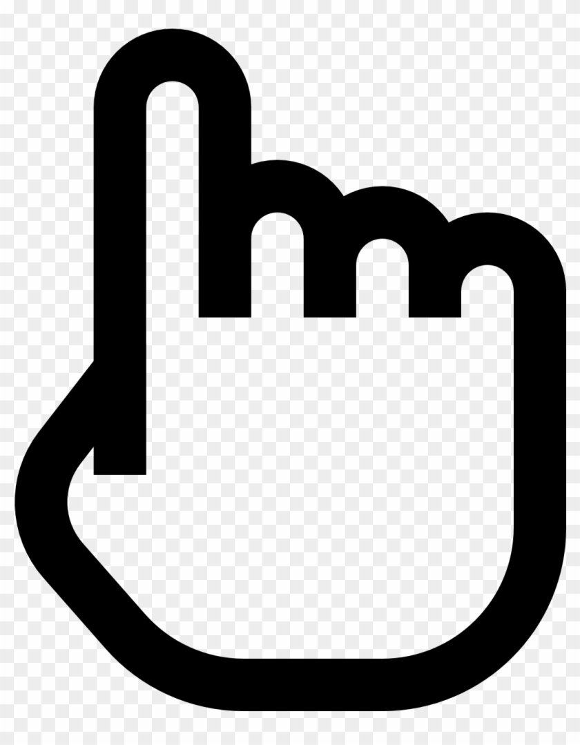 Transparent Finger Black - Tab Finger Icon #1402142