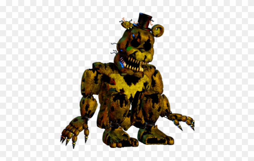 Png Free Download Imgur - Nightmare E Golden Freddy #1402302