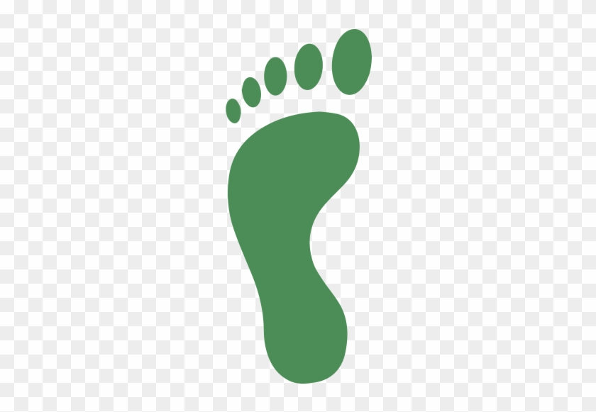Baby Footprint In Sand Png - Left Foot Print In Green #1402435