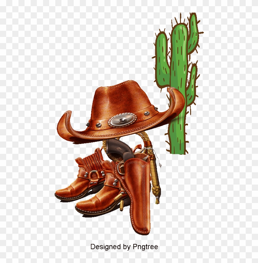 Vector Cowboy Supplies, Cartoon Cowboy Hat, Cartoon - Cowboy #1402475