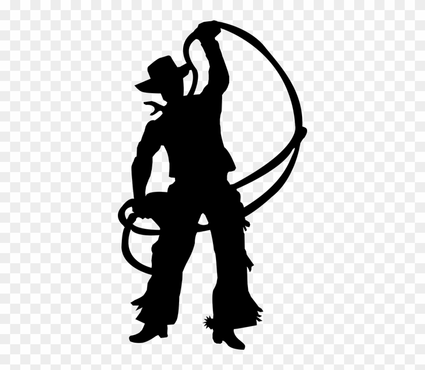 Cowboy Silhouette Sticker - Wild West Lasso #1402482