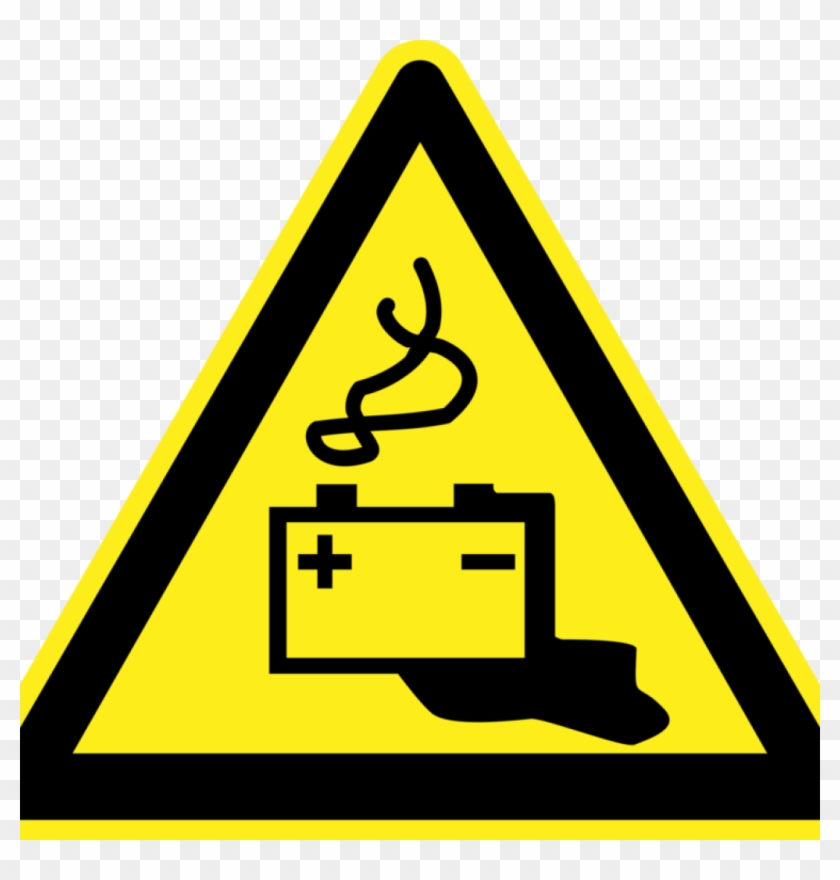 Warning Sign Clipart Electricity Warning Sign Hazard - Battery Charging Safety Sign #1402628